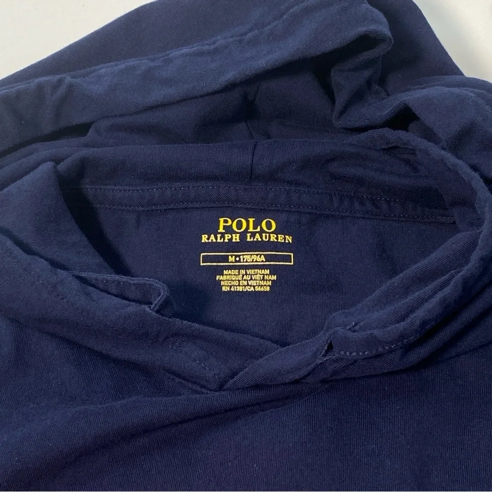 Polo Ralph Lauren Navy Blue Classic Lightweight Hoodie Mens Size M